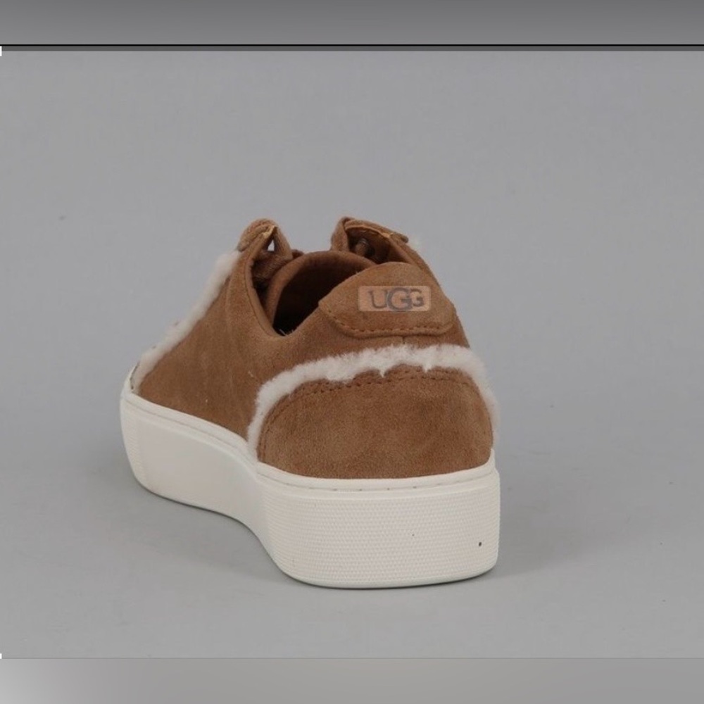 Brand New Ugg Zilo Heritage Suede Sheepskin Sneakers Chestnut 9.5 M - Picture 4 of 9